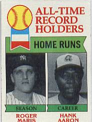 1979 Topps Baseball Cards      413     Roger Maris/Hank Aaron ATL